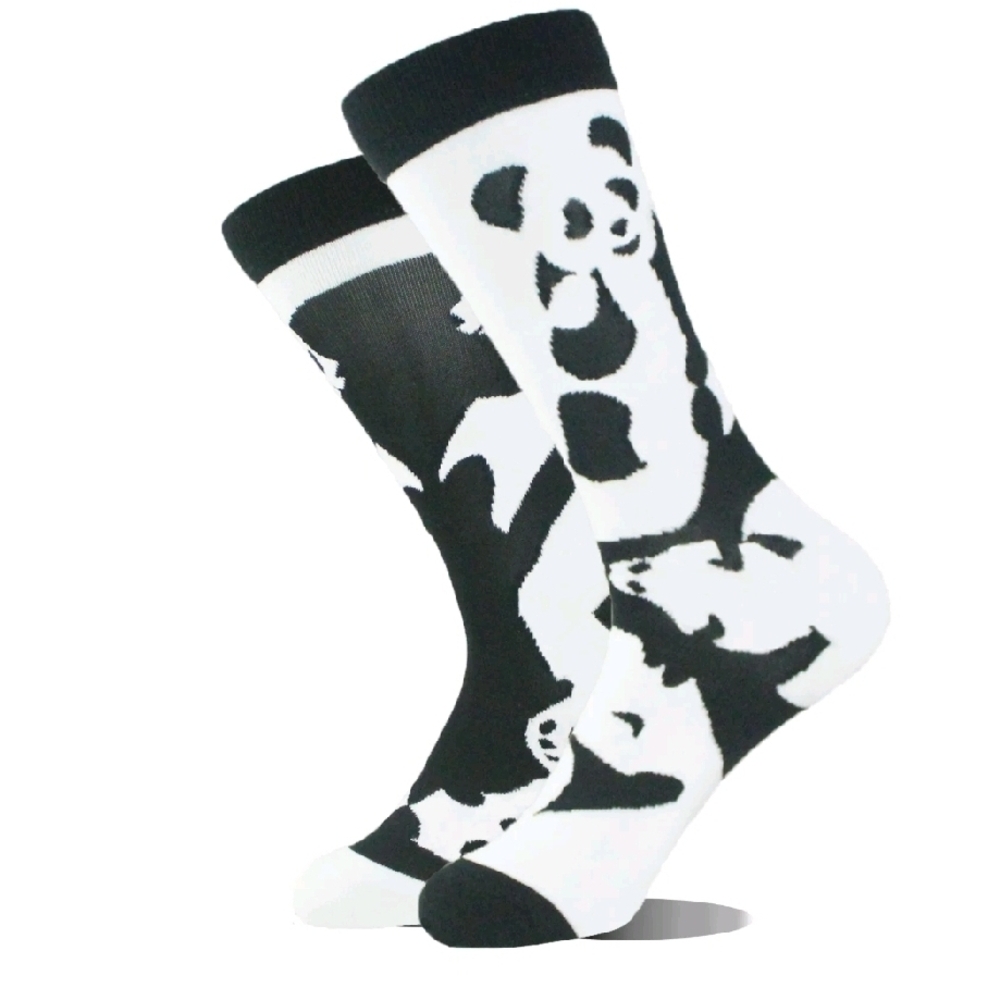 Black and White Panda Socks